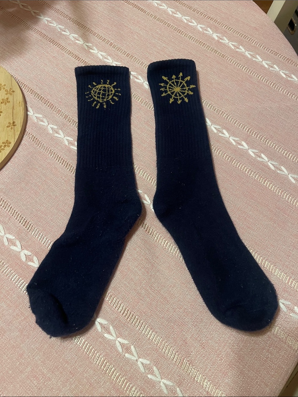 Harry Styles Kiss All the Time, Disco Occasionally Navy Crew Socks